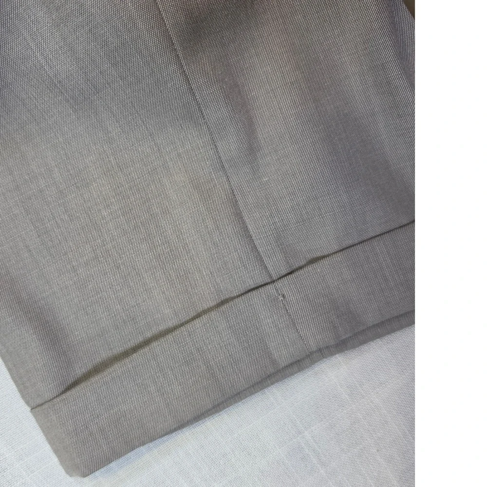 George Mens Pleated Dress Pants Grey 42x30 Cuffed Trousers G168315